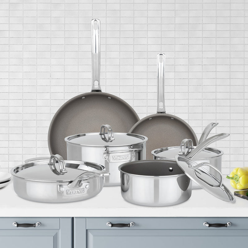 Load image into Gallery viewer, Viking PureGlide Pro 3-Ply 10-Piece Cookware Set