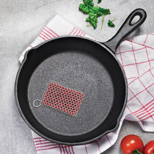 Harold Imports Chainmail Cast Iron Scrubber