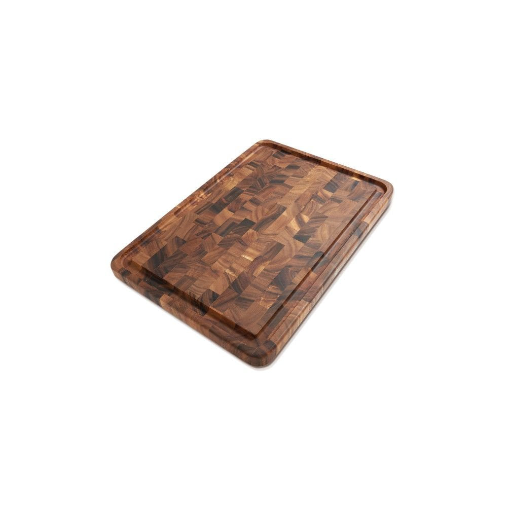 Charleston End Grain Prep Station  Ironwood Acacia Wood Cutting Boards