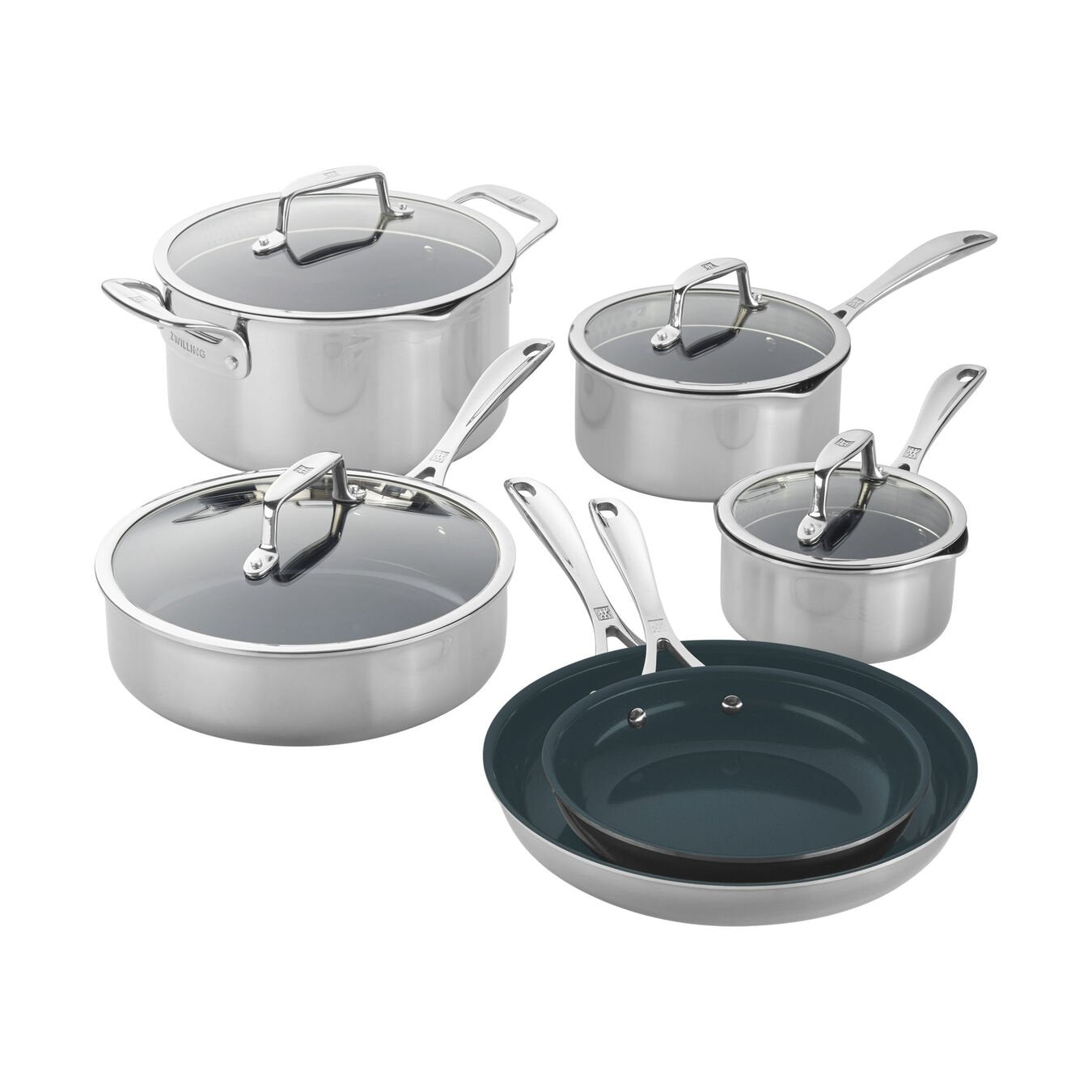 Gotham Steel Non-Stick 10 Piece Square Frying Pan and Cookware Set 602850