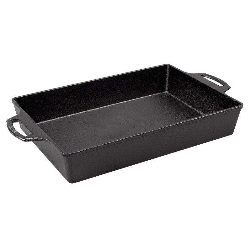 Lodge 9x13 Cast Iron Casserole & 15.5x10.5 Cast Iron Baking Pan