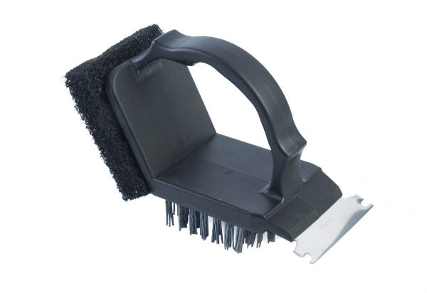 Charcoal Companion Plastic 2 in 1 Safe-Scrub Grill Brush, Regular, Bla –  Atlanta Grill Company