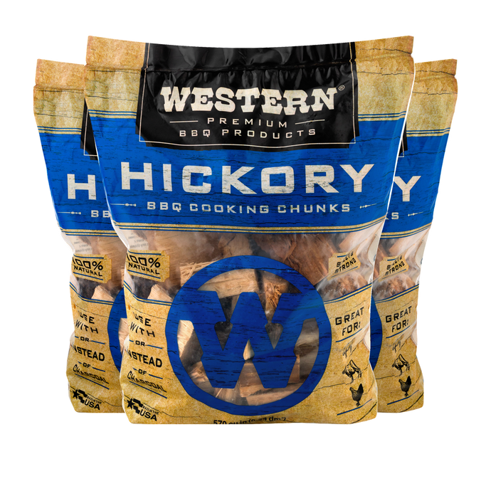 Western Hickory Wood BBQ Cooking Chunks