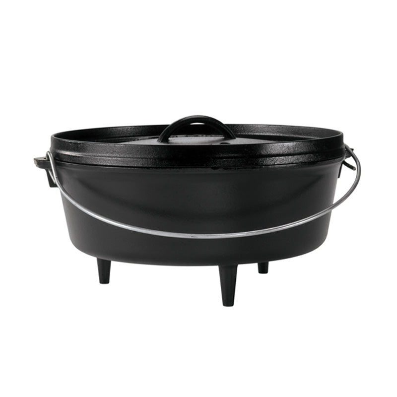 Urban Collection 12.6 Qt. Low Stainless Steel Dutch Oven with Black Handles