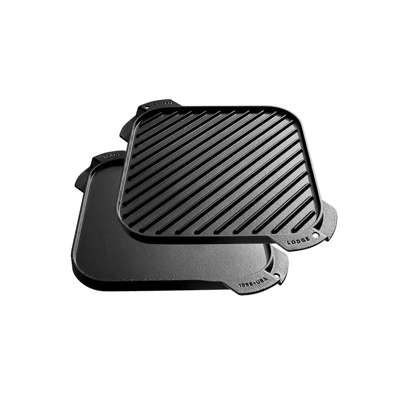 Lodge Chef Collection Cast-Iron Double Burner Reversible Grill + Griddle