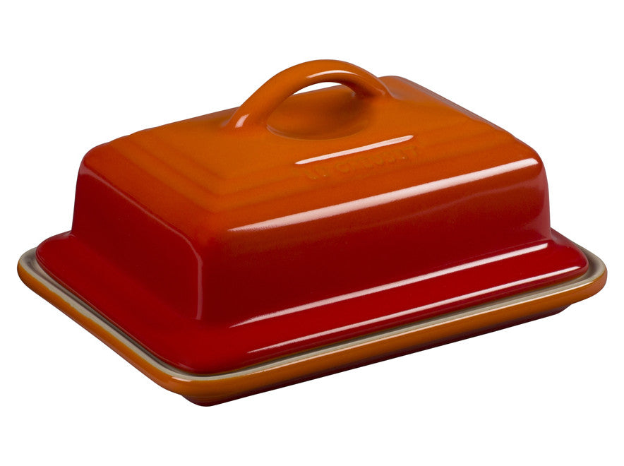 Le Creuset Heritage Covered Square Flame Orange Stoneware Ceramic