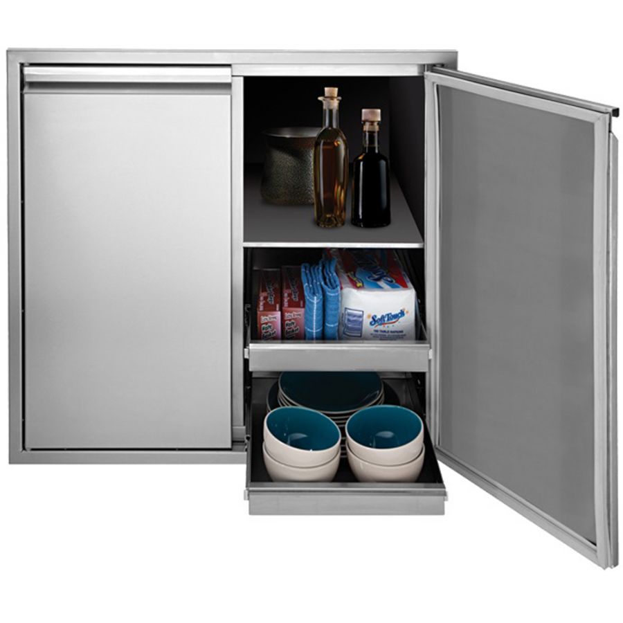 Counter Height Storage Cabinet, Gray