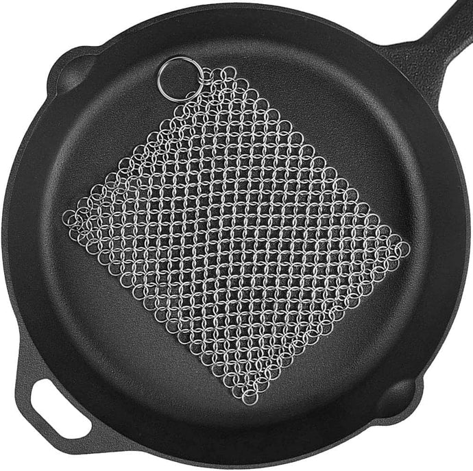 Outset Stainless Steel Chain Mail Cast Iron Cleaner 66612