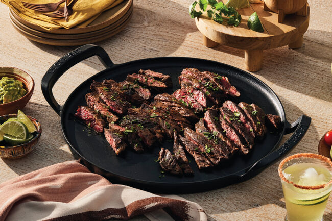 Grilled Skirt Steak Fajitas (Le Creuset)