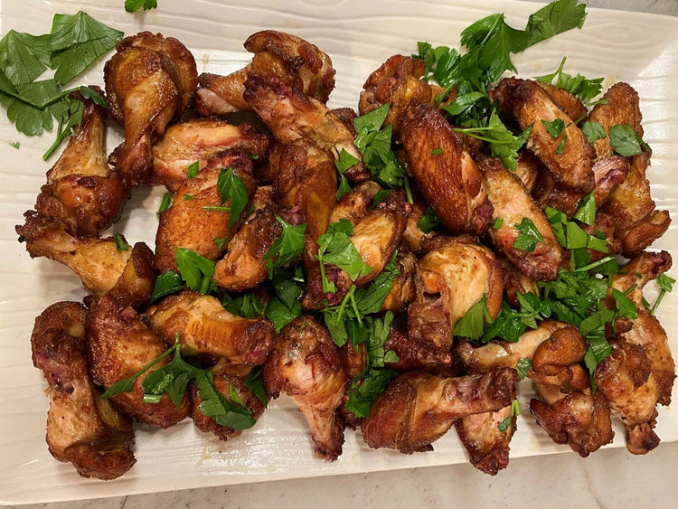 Lemon Garlic JoeTisserie Basket Chicken Wings (KJ Recipe)