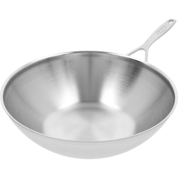 Load image into Gallery viewer, Zwilling Demeyere 12-inch 18/10 Stainless Steel Flat Bottom Wok
