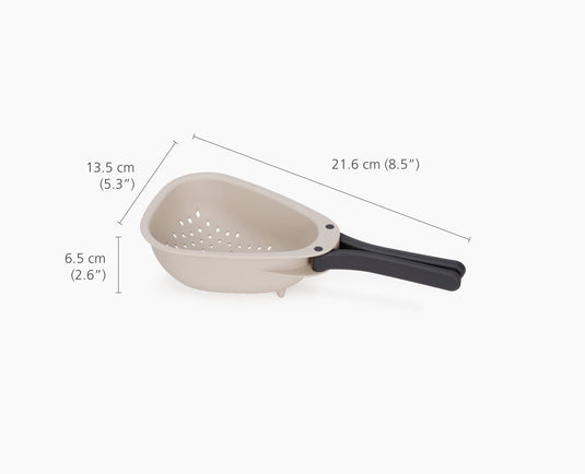 Joseph Joseph Droplet Mini White Colander with Folding Handle