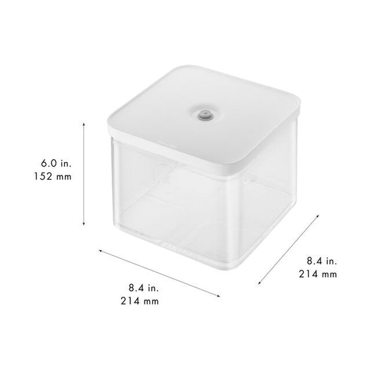 ZWILLING Fresh & Save CUBE Container 2L / 21 cm, 4.2 Qt, Transparent-white