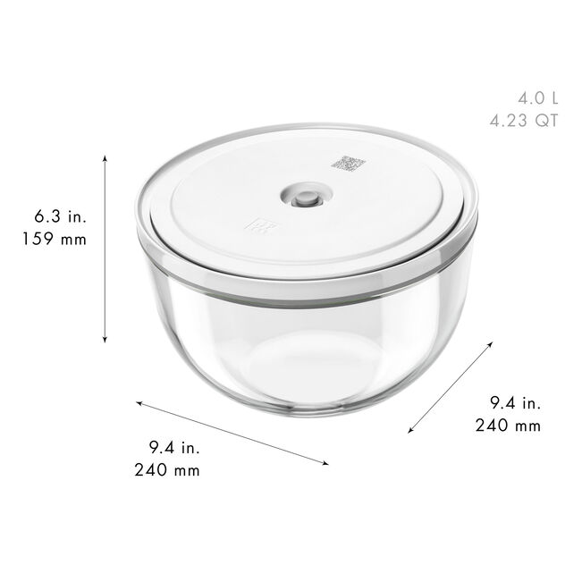 Load image into Gallery viewer, ZWILLING Fresh &amp; Save Vacuum bowl set S/M/L / 6-pc, glass, transparent-white *Flash Sale
