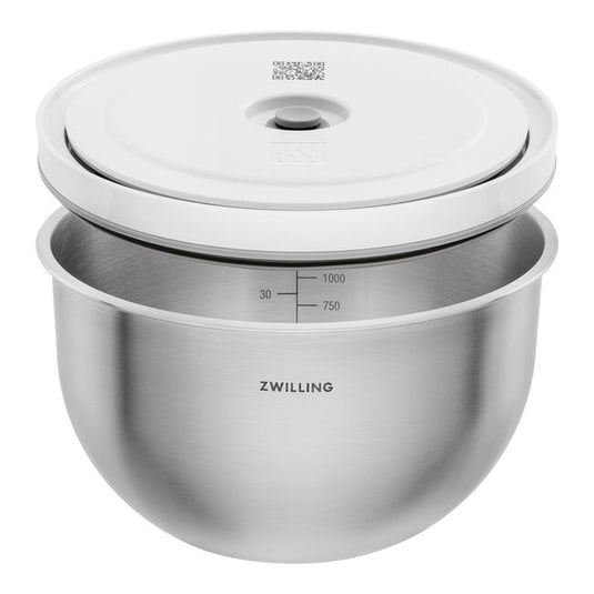 ZWILLING Fresh & Save Vacuum bowl set S/M/L / 6-pc, stainless steel, silver-white *Flash Sale