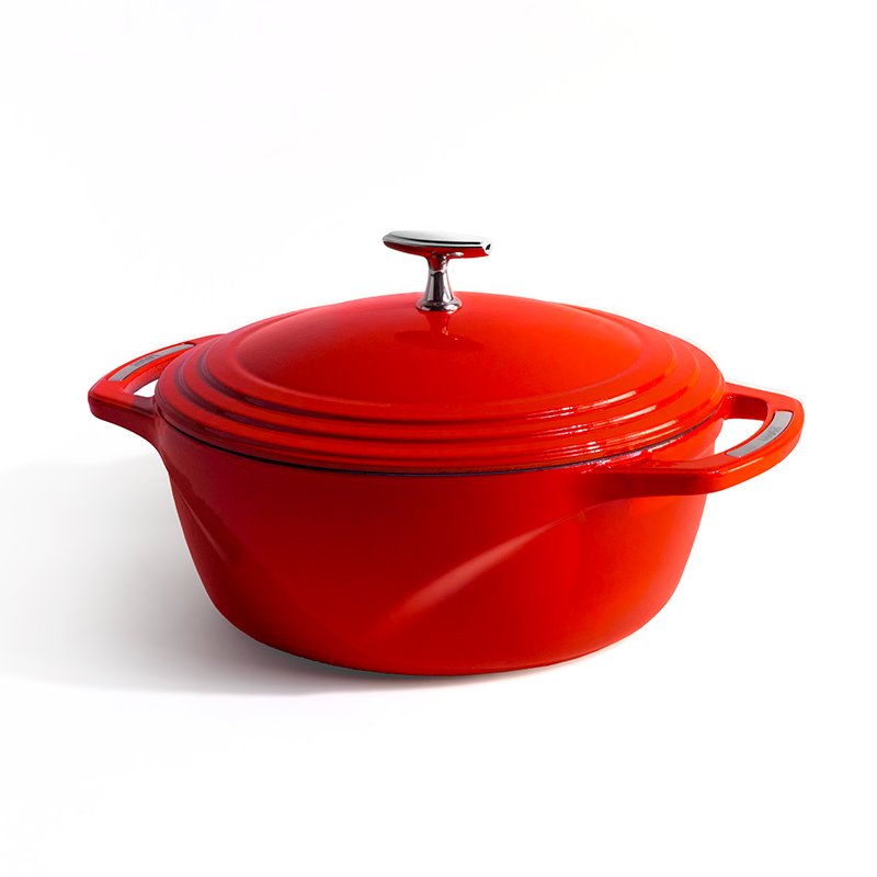 Load image into Gallery viewer, Lodge USA Enamel™ 6 Qt. Enameled Cast Iron Dutch Oven Black Friday Sale
