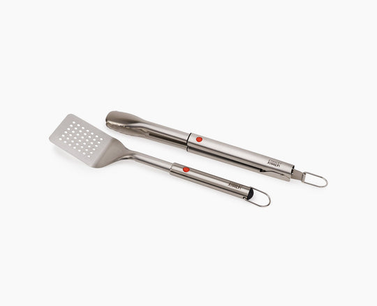 Joseph Joseph GrillOut™ 2-Piece Stainless-Steel BBQ Turner & Tongs Set