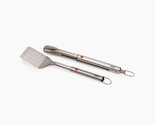 Joseph Joseph GrillOut™ 2-Piece Stainless-Steel BBQ Turner & Tongs Set