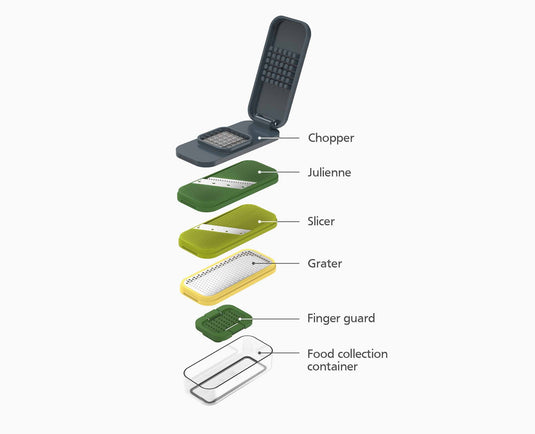 Joseph Joseph Multi-Prep™ Compact Multicolor 4-piece Grater & Slicer