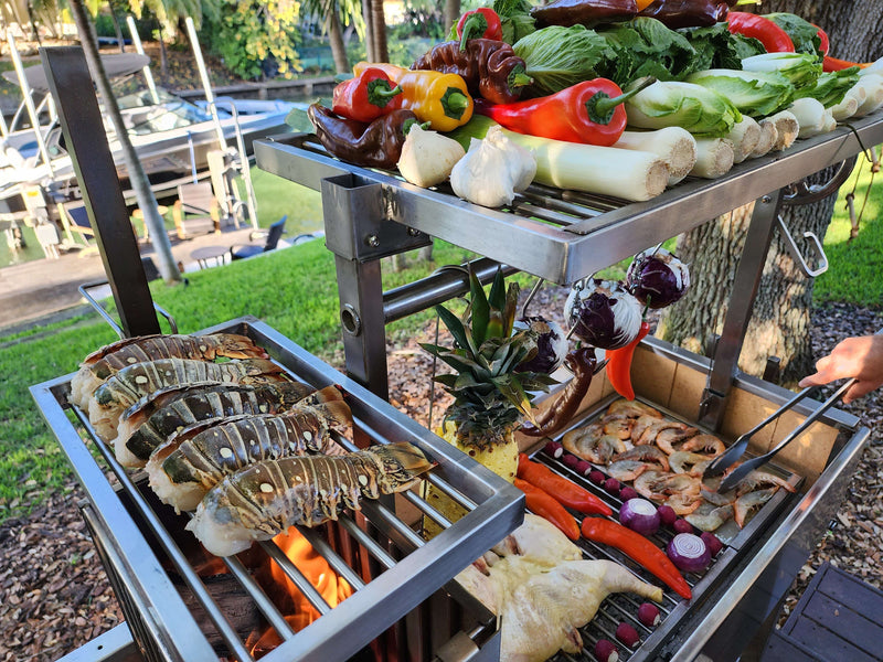 Load image into Gallery viewer, Tagwood Argentine Santa Maria Wood Fire &amp; Charcoal Gaucho Grill | BBQ06SS PARTIALLY ASSEMBLED
