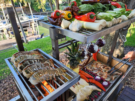 Tagwood Argentine Santa Maria Wood Fire & Charcoal Gaucho Grill | BBQ06SS PARTIALLY ASSEMBLED