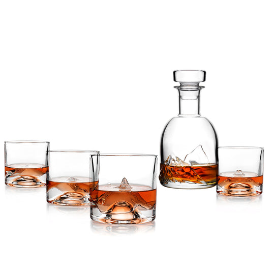 Liiton The Peaks Crystal Whiskey Decanter Set