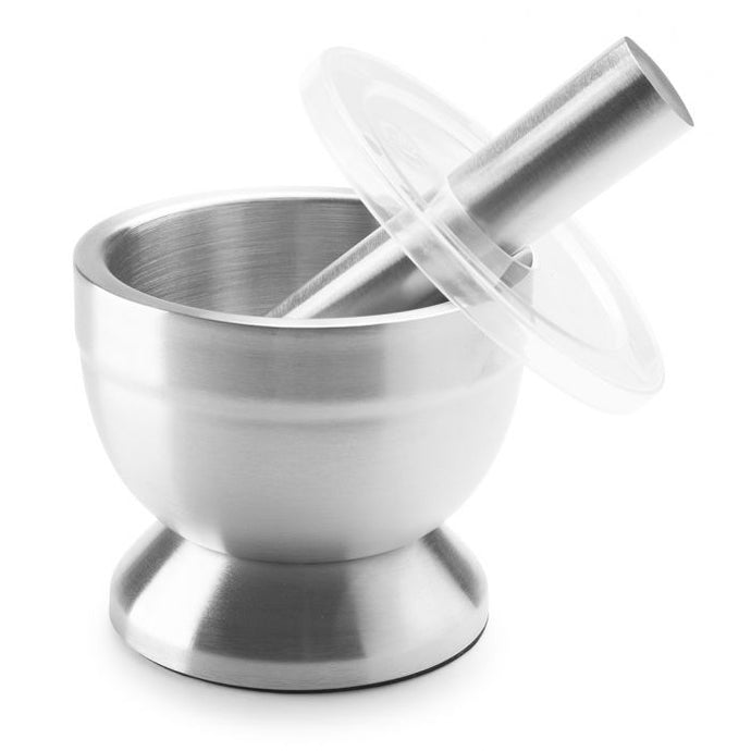 Harold Imports Stainless Steel Mortal and Pestle with Cover