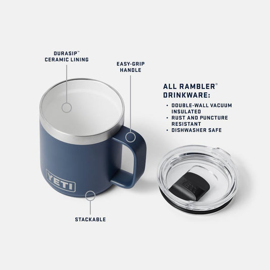 YETI Rambler 10 oz Stackable Mug with with DuraSip™ Ceramic Lining
