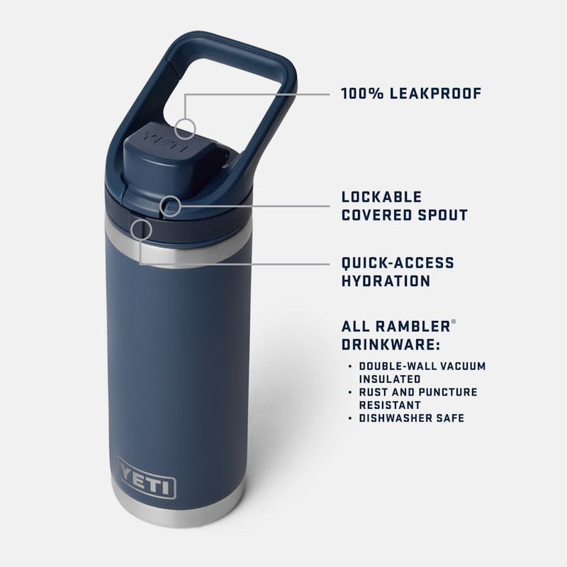 Load image into Gallery viewer, YETI Rambler 18 oz Bottle with Color-Matched Flip Chug Cap
