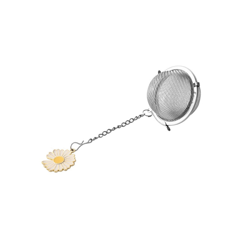 Load image into Gallery viewer, Fox Run White Daisy Tea Infuser Ball
