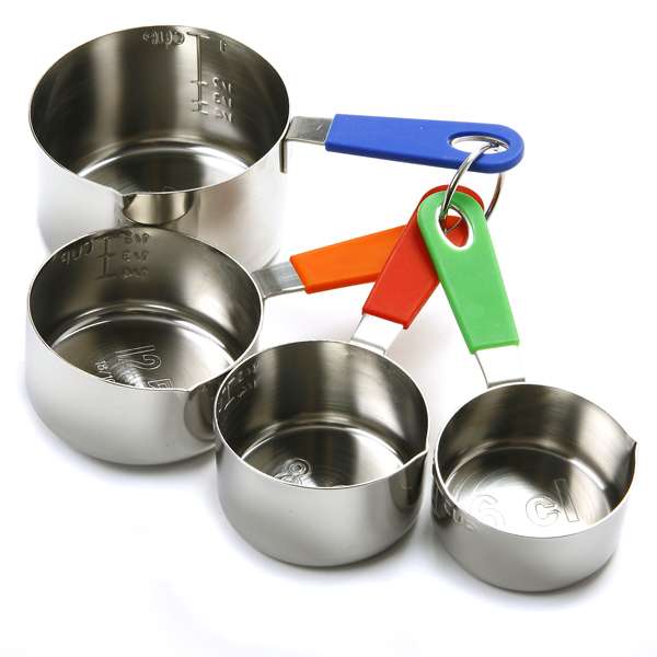 Load image into Gallery viewer, Norpro Stainless Steel Measuring Cups with Silicone Handles
