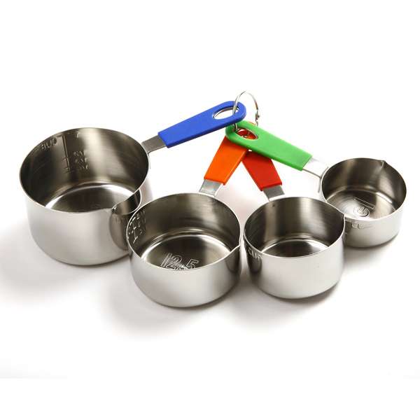Load image into Gallery viewer, Norpro Stainless Steel Measuring Cups with Silicone Handles
