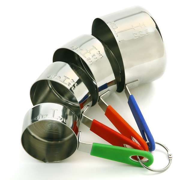 Load image into Gallery viewer, Norpro Stainless Steel Measuring Cups with Silicone Handles
