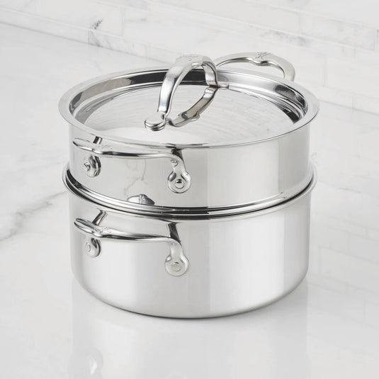 Hestan ProBond Luxe Polished Clad Stainless Steel 3-quart Soup Pot and Steamer Set
