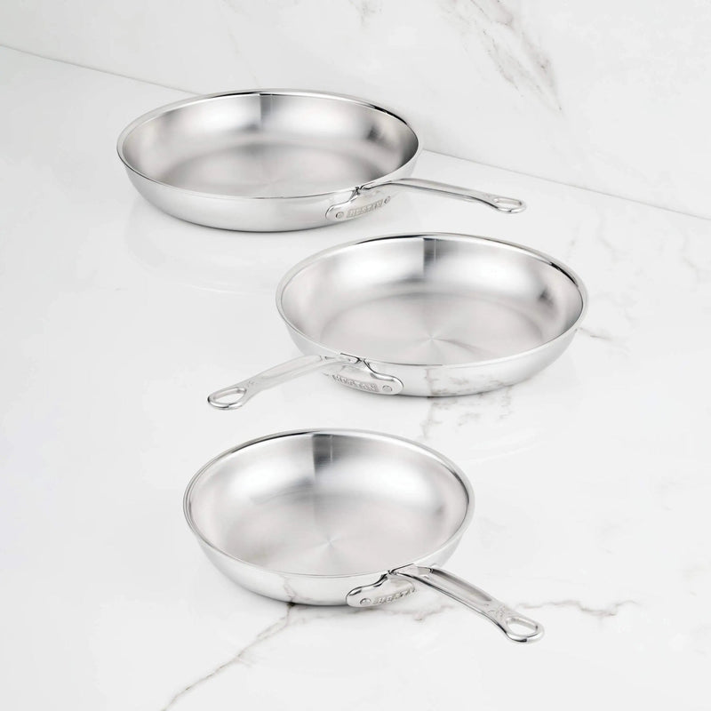Load image into Gallery viewer, Hestan ProBond Luxe Polished Clad Stainless Steel Skillets Set 3-piece
