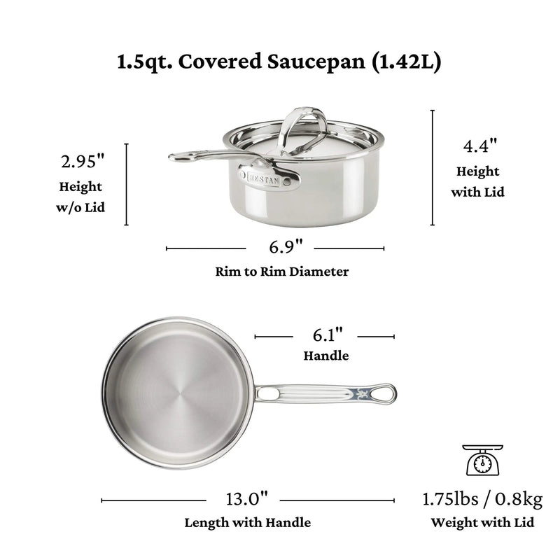 Load image into Gallery viewer, Hestan ProBond Luxe Polished Clad Stainless Steel Ultimate Set, 10-Piece
