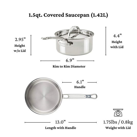 Hestan ProBond Luxe Polished Clad Stainless Steel Ultimate Set, 10-Piece