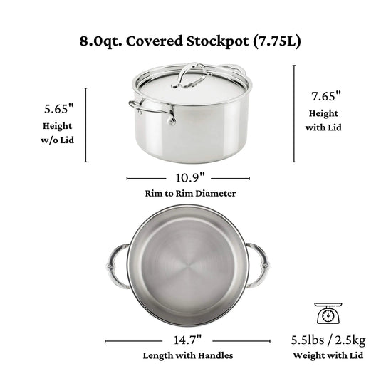 Hestan ProBond Luxe Polished Clad Stainless Steel Ultimate Set, 10-Piece