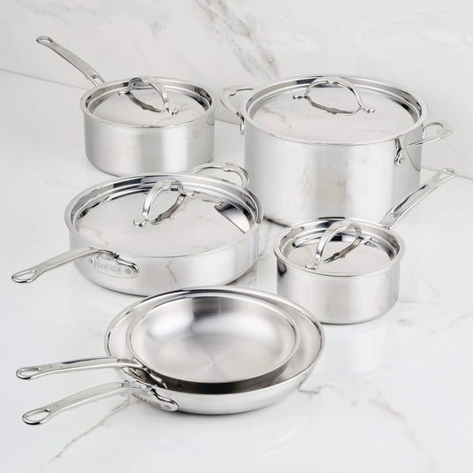 Hestan ProBond Luxe Polished Clad Stainless Steel Ultimate Set, 10-Piece