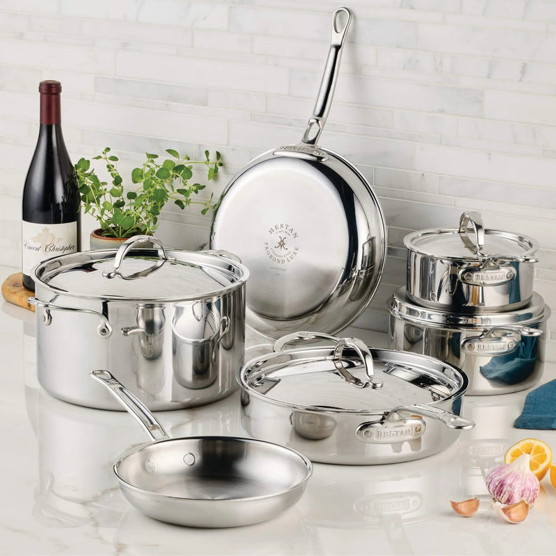 Load image into Gallery viewer, Hestan ProBond Luxe Polished Clad Stainless Steel Ultimate Set, 10-Piece
