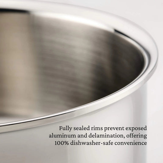 Hestan ProBond Luxe Polished Clad Stainless Steel 3-quart Soup Pot and Steamer Set