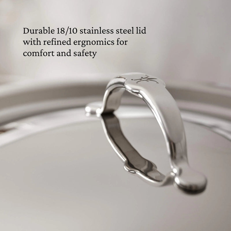 Load image into Gallery viewer, Hestan ProBond Luxe Polished Clad Stainless Steel 3-quart Soup Pot and Steamer Set
