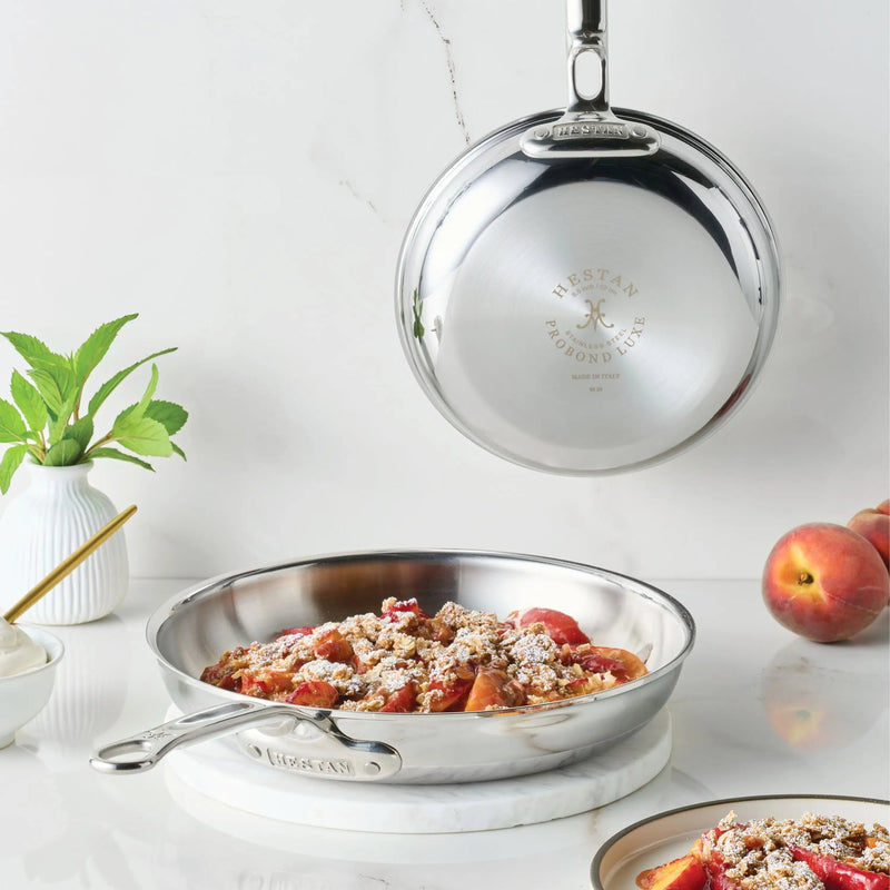 Load image into Gallery viewer, Hestan ProBond Luxe Polished Clad Stainless Steel Skillets Set 3-piece

