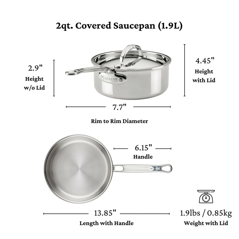 Load image into Gallery viewer, Hestan ProBond Luxe Polished Clad Stainless Steel Signature Set, 5-Piece
