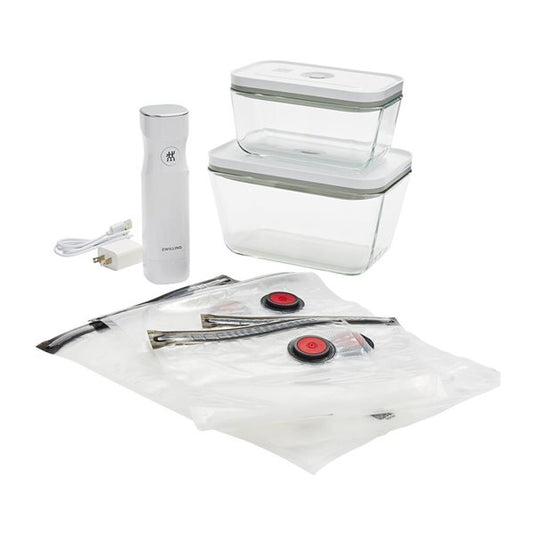ZWILLING Fresh & Save Vacuum Seal Starter Set with Glass Containers (7 Piece)