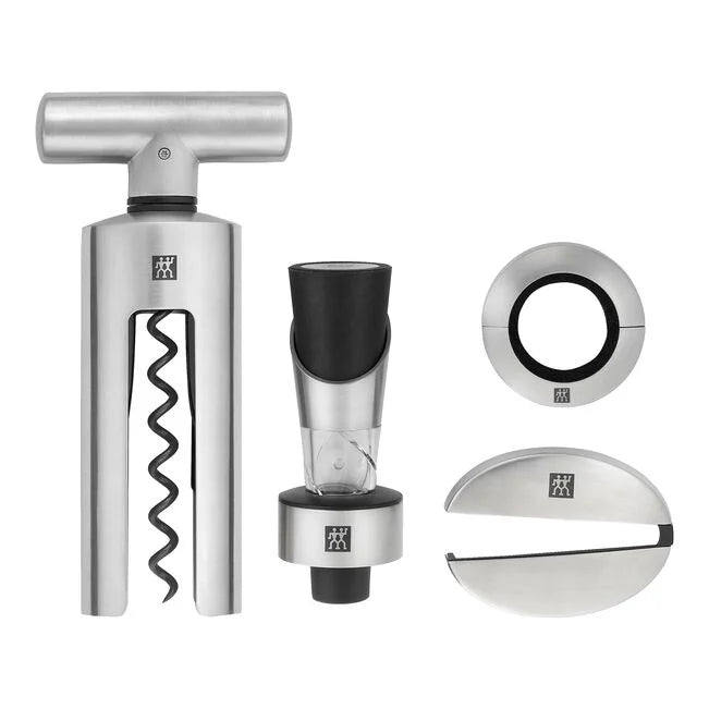 Load image into Gallery viewer, Zwilling 4-pc Sommelier 18/10 Stainless Steel Wine Tool Set
