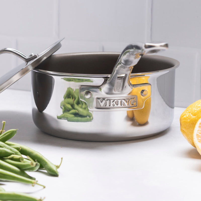 Load image into Gallery viewer, Viking PureGlide Pro 3-Ply 3-Quart Sauce Pan with Metal Lid
