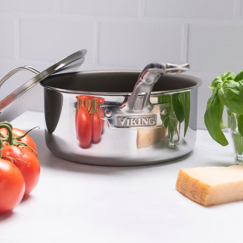 Load image into Gallery viewer, Viking PureGlide Pro 3-Ply 2-Quart Sauce Pan with Metal Lid
