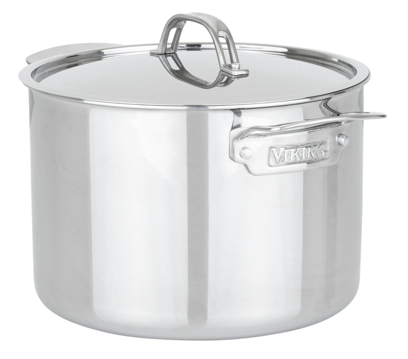 Load image into Gallery viewer, Viking PureGlide Pro 3-Ply 8-Quart Stock Pot with Metal Lid
