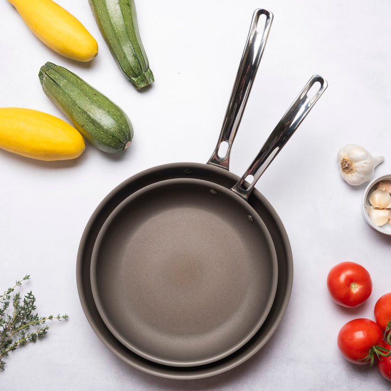Load image into Gallery viewer, Viking PureGlide Pro 3-Ply 2-Piece Fry Pan Set 9.5" and 11"
